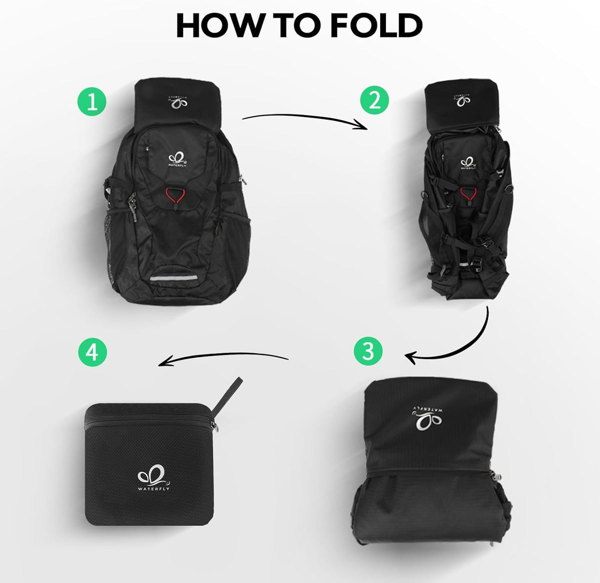 Lightweight Packable Hiking Backpack, 30L Day Pack Blue | Water Resistant Foldable Travel Daypack with Multiple Pockets, Wet Pocket, Ultralight Day Pack for Woman Man, Everyday Carry