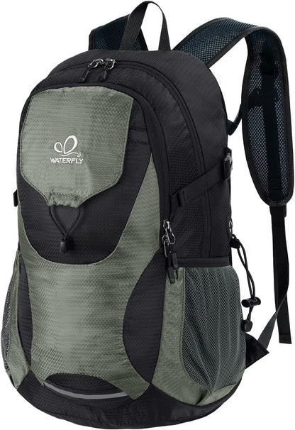 Lightweight Packable Hiking Backpack, 30L Day Pack Blue | Water Resistant Foldable Travel Daypack with Multiple Pockets, Wet Pocket, Ultralight Day Pack for Woman Man, Everyday Carry