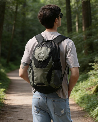 Lightweight Packable Hiking Backpack, 30L Day Pack Blue | Water Resistant Foldable Travel Daypack with Multiple Pockets, Wet Pocket, Ultralight Day Pack for Woman Man, Everyday Carry