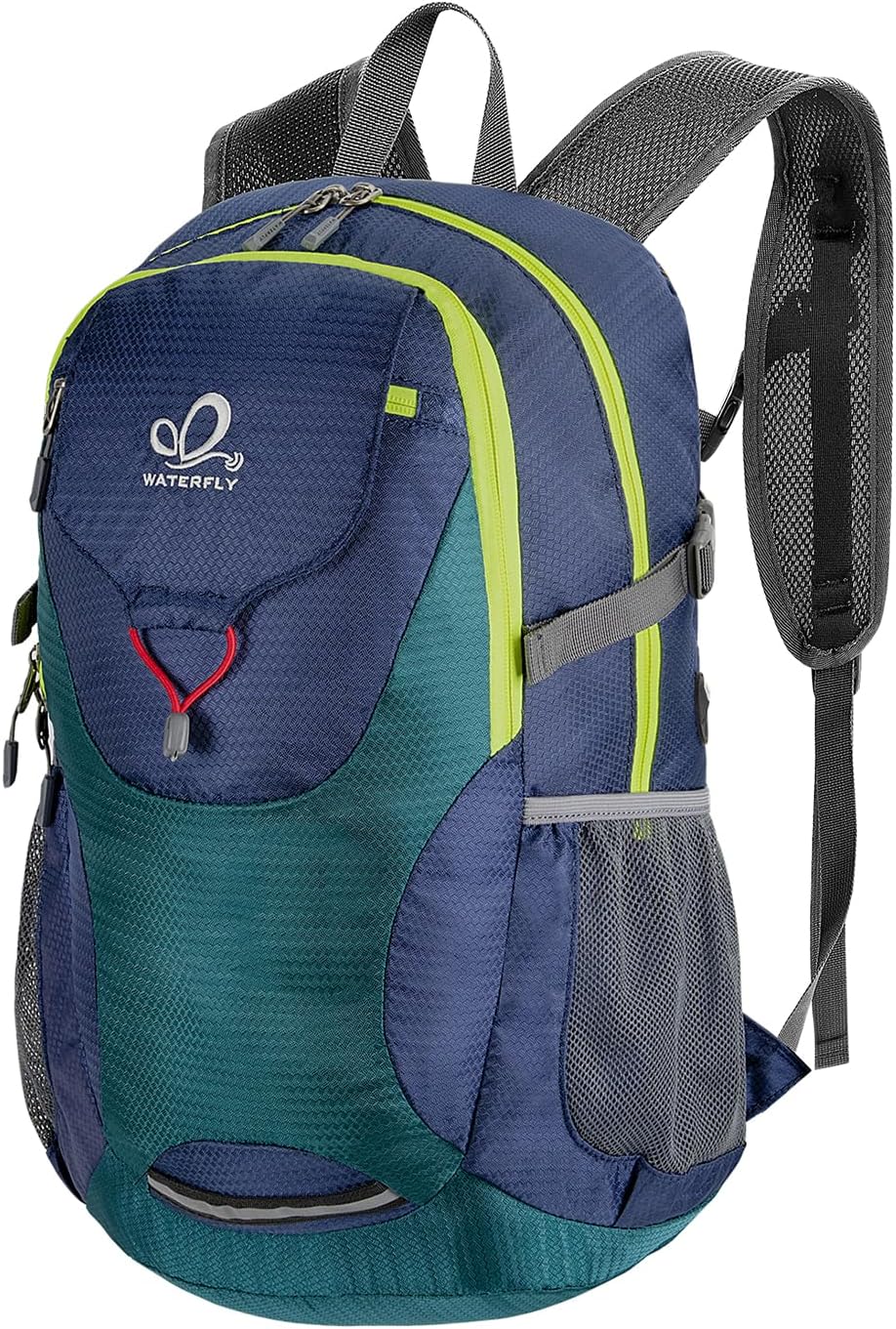 Lightweight Packable Hiking Backpack, 30L Day Pack Blue | Water Resistant Foldable Travel Daypack with Multiple Pockets, Wet Pocket, Ultralight Day Pack for Woman Man, Everyday Carry