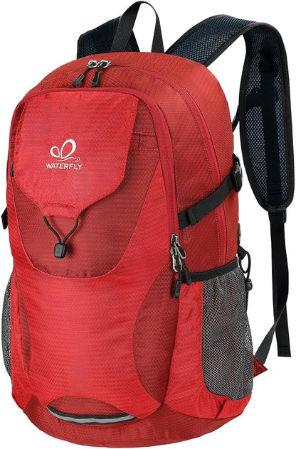 Lightweight Packable Hiking Backpack, 30L Day Pack Blue | Water Resistant Foldable Travel Daypack with Multiple Pockets, Wet Pocket, Ultralight Day Pack for Woman Man, Everyday Carry