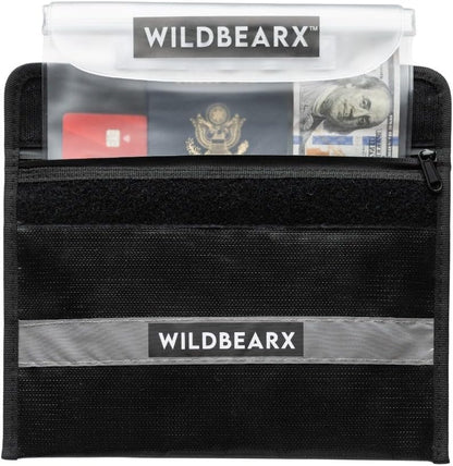 Fireproof and Waterproof Document Bag – 11" x 7.5" Fire Resistant Safe Storage Document Bags with Zipper Cash, Money, Passport, Files & Valuables – Home & Office Safety Bag