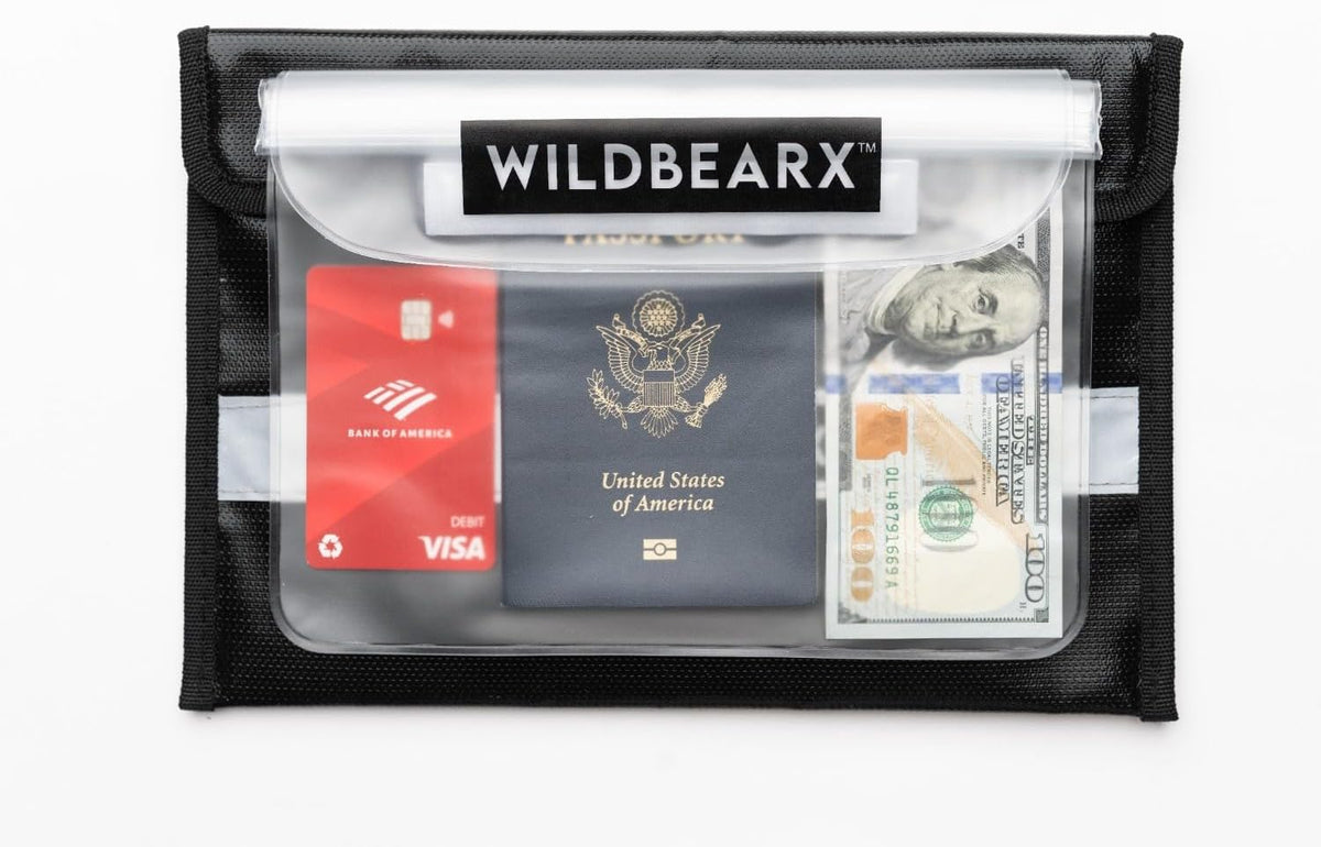 Fireproof and Waterproof Document Bag – 11" x 7.5" Fire Resistant Safe Storage Document Bags with Zipper Cash, Money, Passport, Files & Valuables – Home & Office Safety Bag