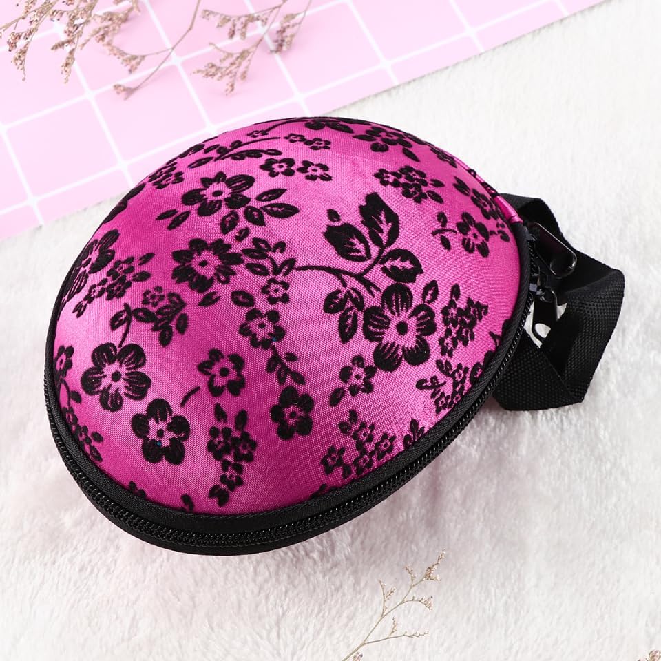 Bra Case Zippered Travel Organizer for Women - Compact Slightly Waterproof Lingerie Storage with Hand Strap 5.90X4.92X9.44 Inch Small Travel Essentials