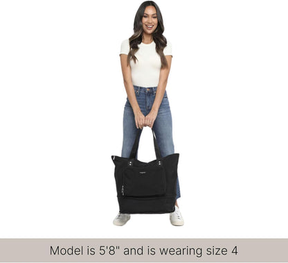Carryall Expandable Lightweight Travel Tote 22" Packable Folding Compact Nylon Washable Weekender w/Luggage Sleeve