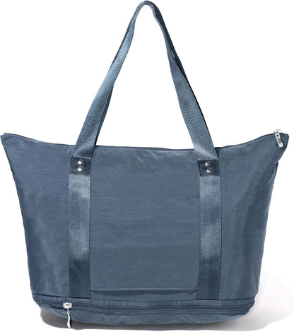Carryall Expandable Lightweight Travel Tote 22" Packable Folding Compact Nylon Washable Weekender w/Luggage Sleeve