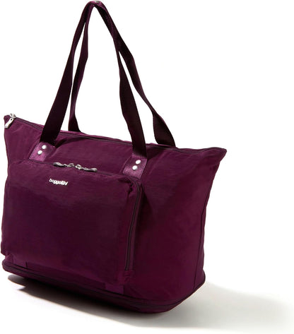 Carryall Expandable Lightweight Travel Tote 22" Packable Folding Compact Nylon Washable Weekender w/Luggage Sleeve