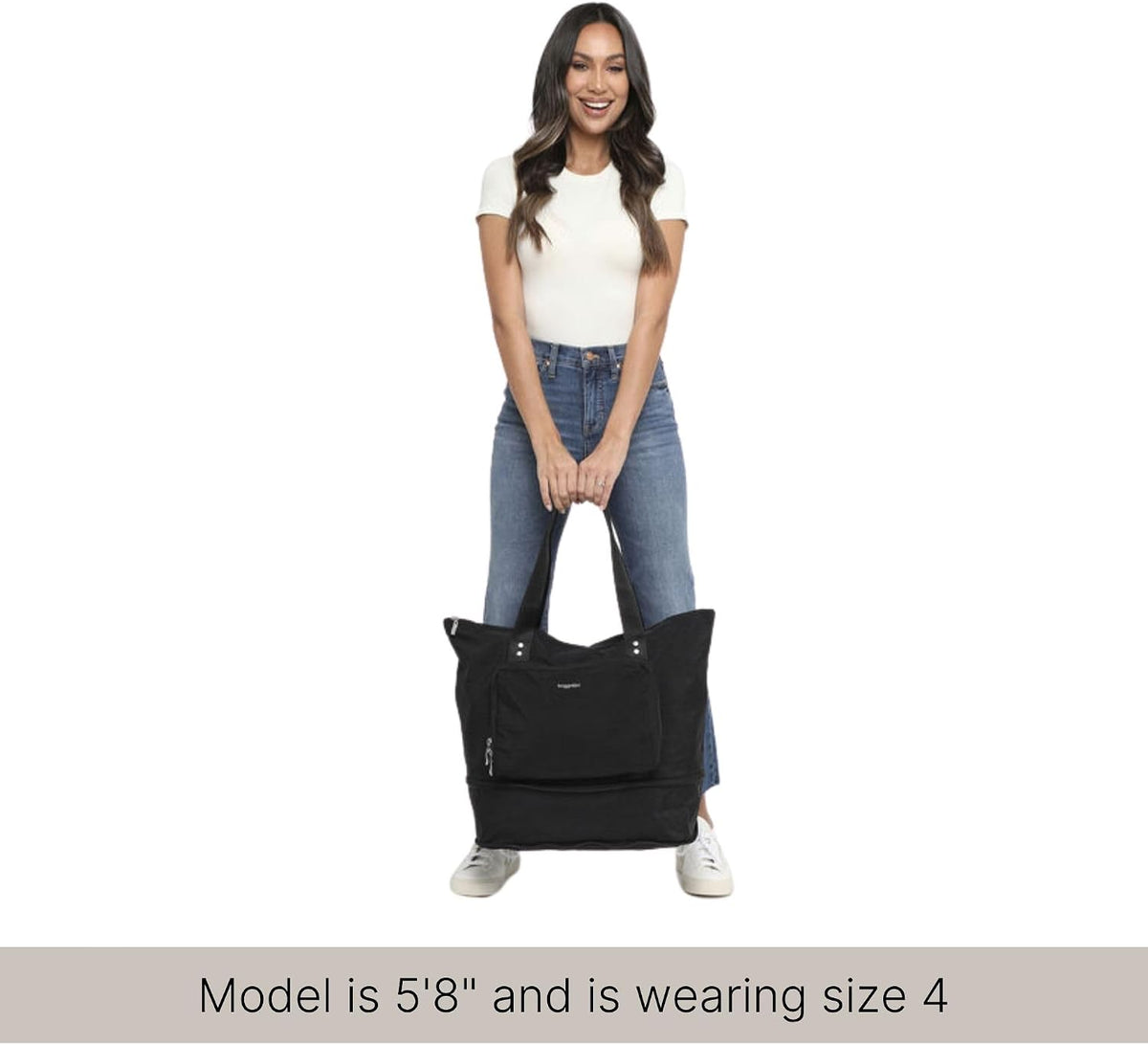 Carryall Expandable Lightweight Travel Tote 22" Packable Folding Compact Nylon Washable Weekender w/Luggage Sleeve