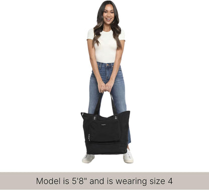 Carryall Expandable Lightweight Travel Tote 22" Packable Folding Compact Nylon Washable Weekender w/Luggage Sleeve