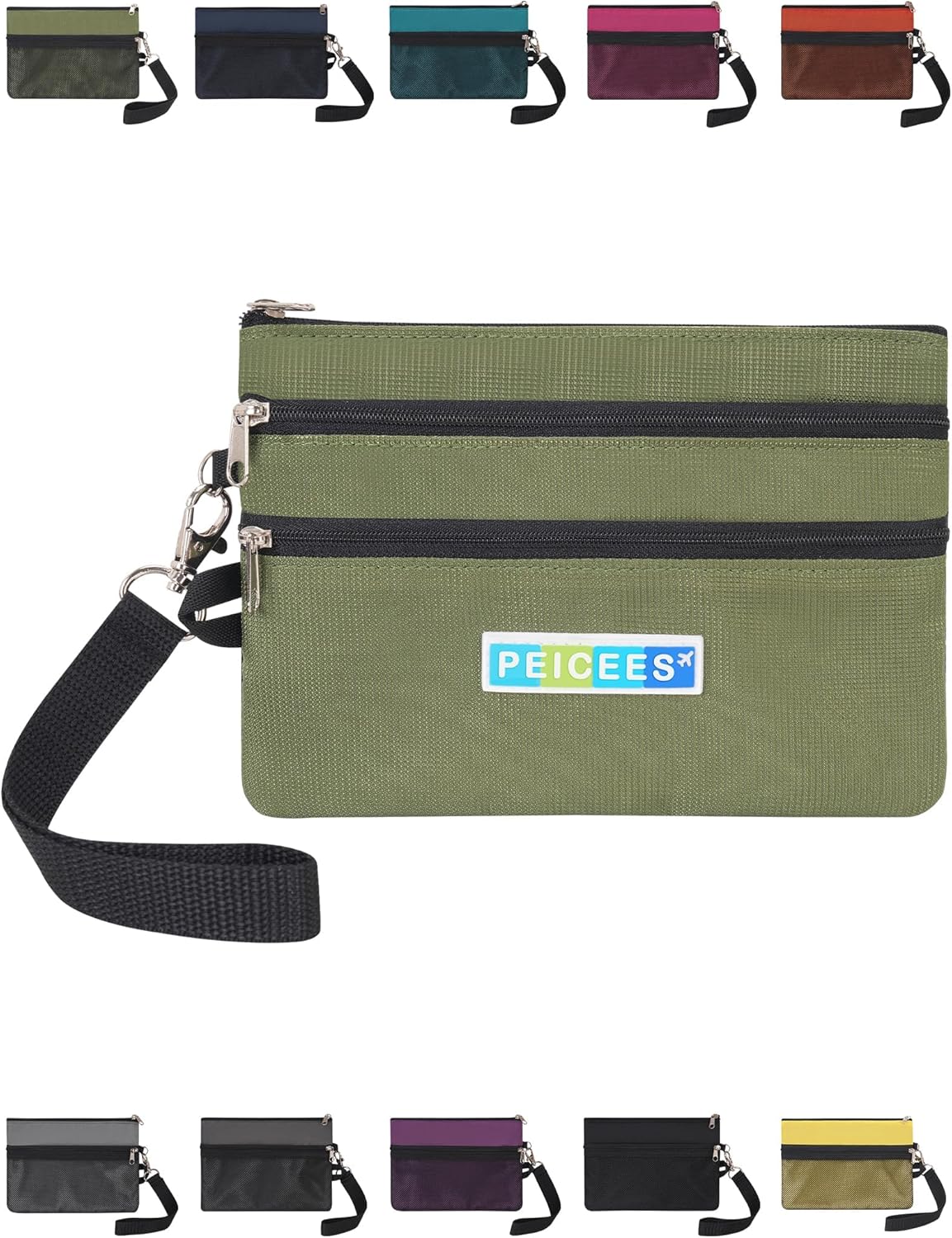 World Travel Essentials Currency and Passport Organizers Cash Cards Tickets Holder RFID Blocking Wallet, Lake Blue