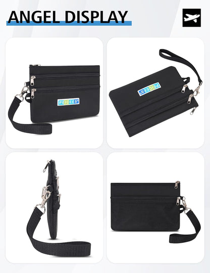 World Travel Essentials Currency and Passport Organizers Cash Cards Tickets Holder RFID Blocking Wallet, Lake Blue