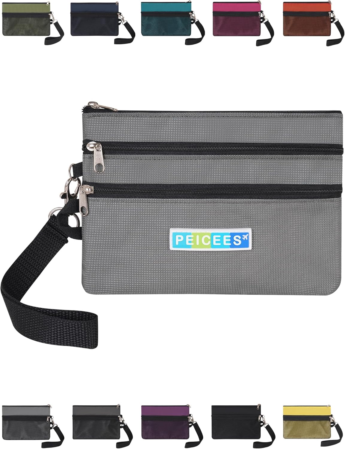 World Travel Essentials Currency and Passport Organizers Cash Cards Tickets Holder RFID Blocking Wallet, Lake Blue