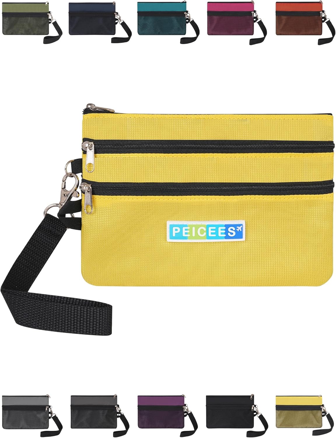 World Travel Essentials Currency and Passport Organizers Cash Cards Tickets Holder RFID Blocking Wallet, Lake Blue