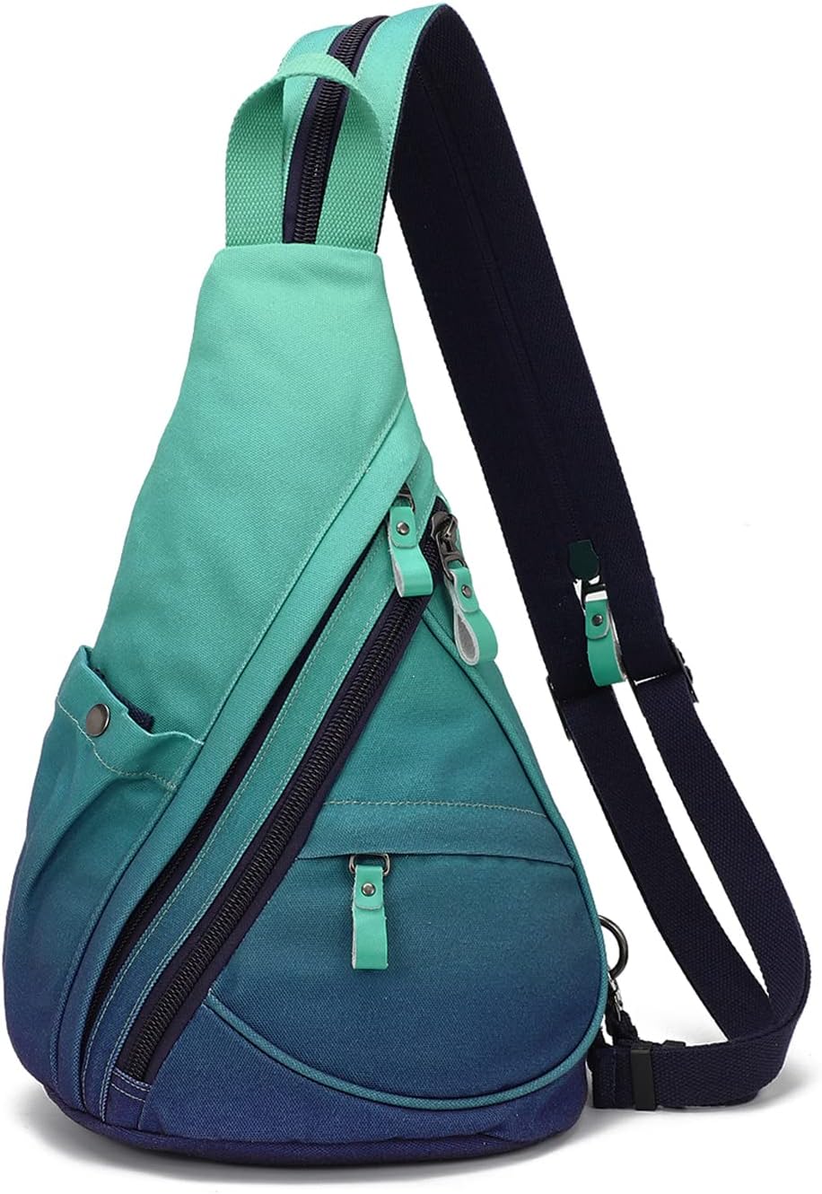 Canvas Sling Bag - Small Crossbody Backpack Shoulder Casual Daypack Rucksack for Men Women(Large Version,Khaki)