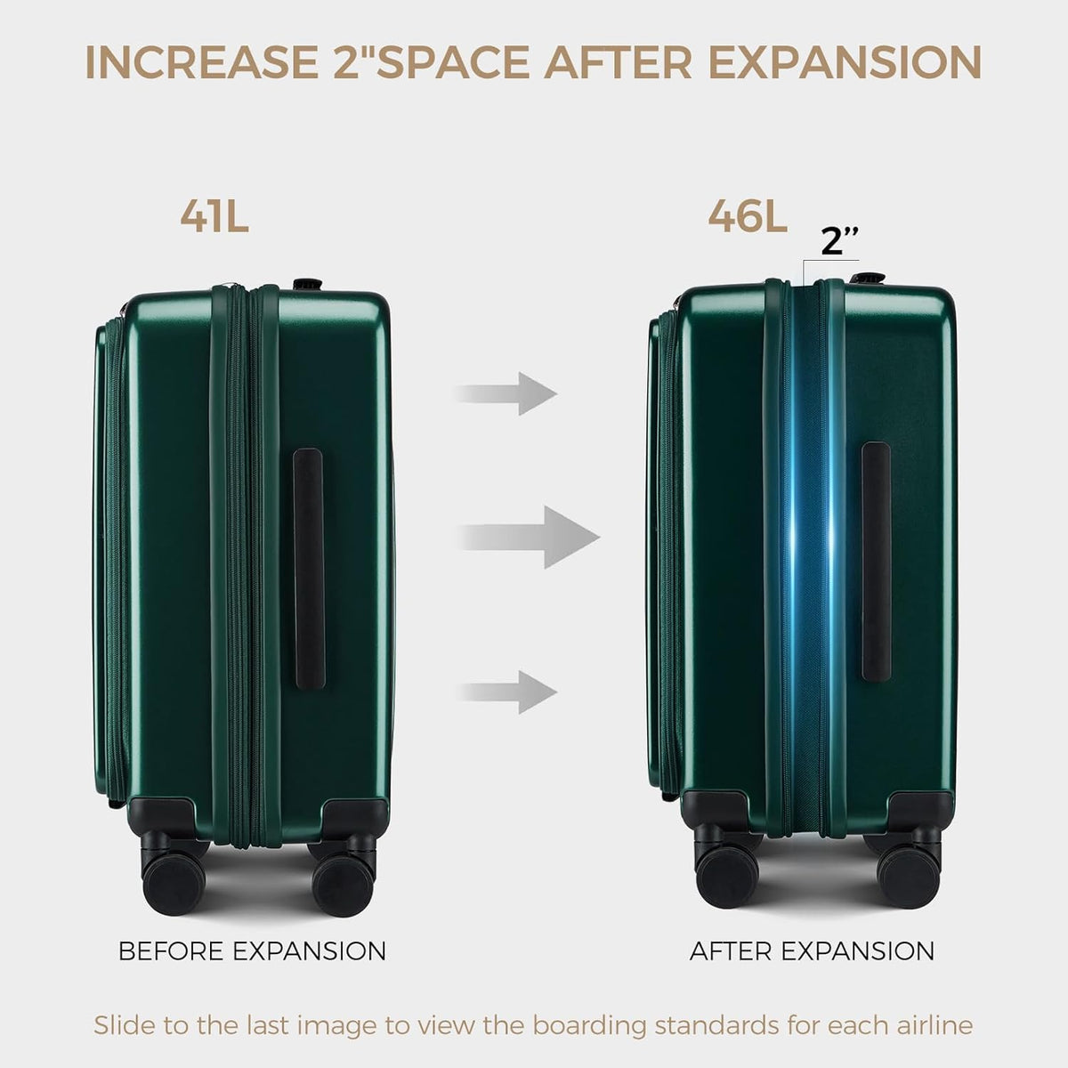 Carry on Luggage Top opening Suitcases, Expandable with Cup Holder and USB Charging Port,Lightweight with Front Pocket Rolling Suitcases with Spinner Wheels