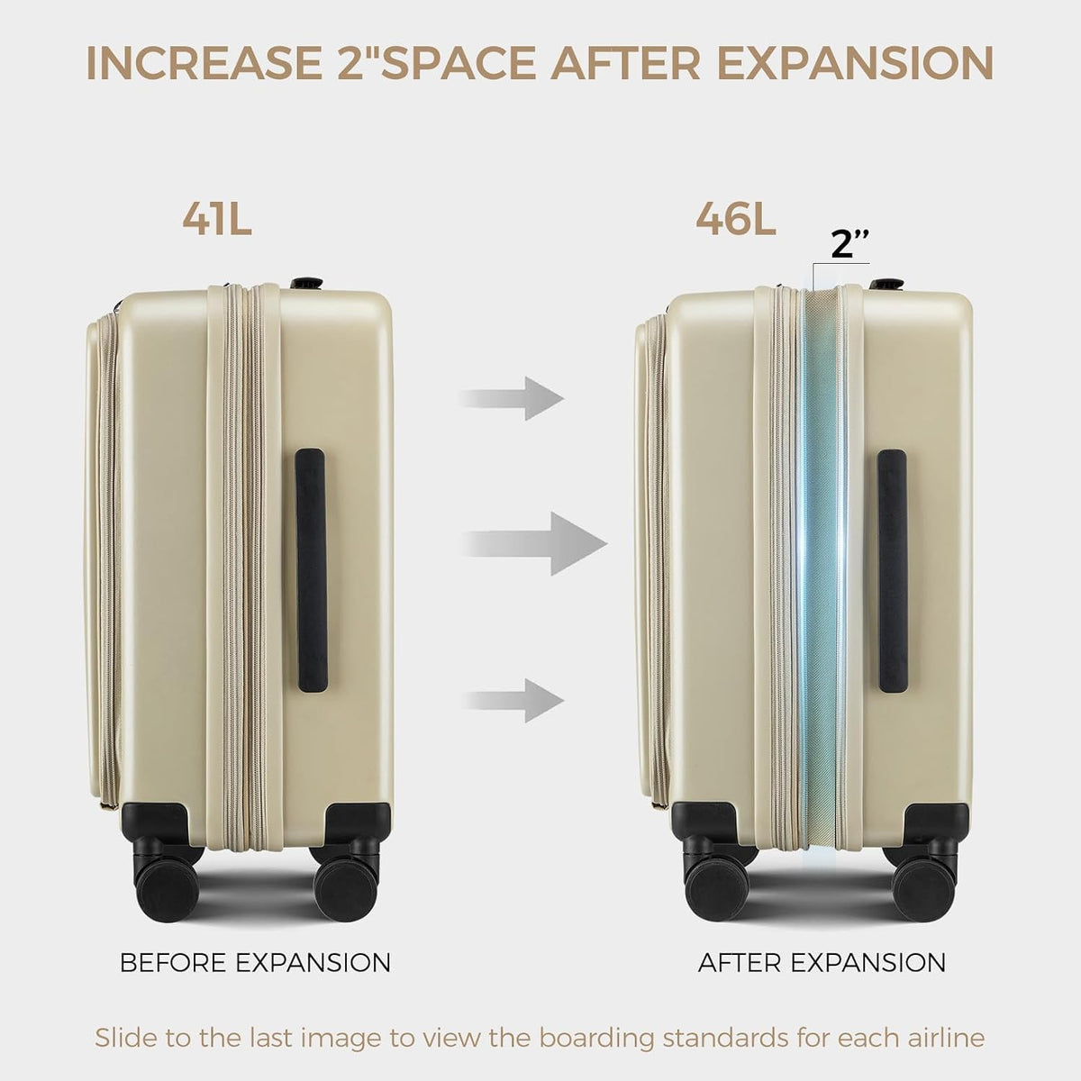 Carry on Luggage Top opening Suitcases, Expandable with Cup Holder and USB Charging Port,Lightweight with Front Pocket Rolling Suitcases with Spinner Wheels