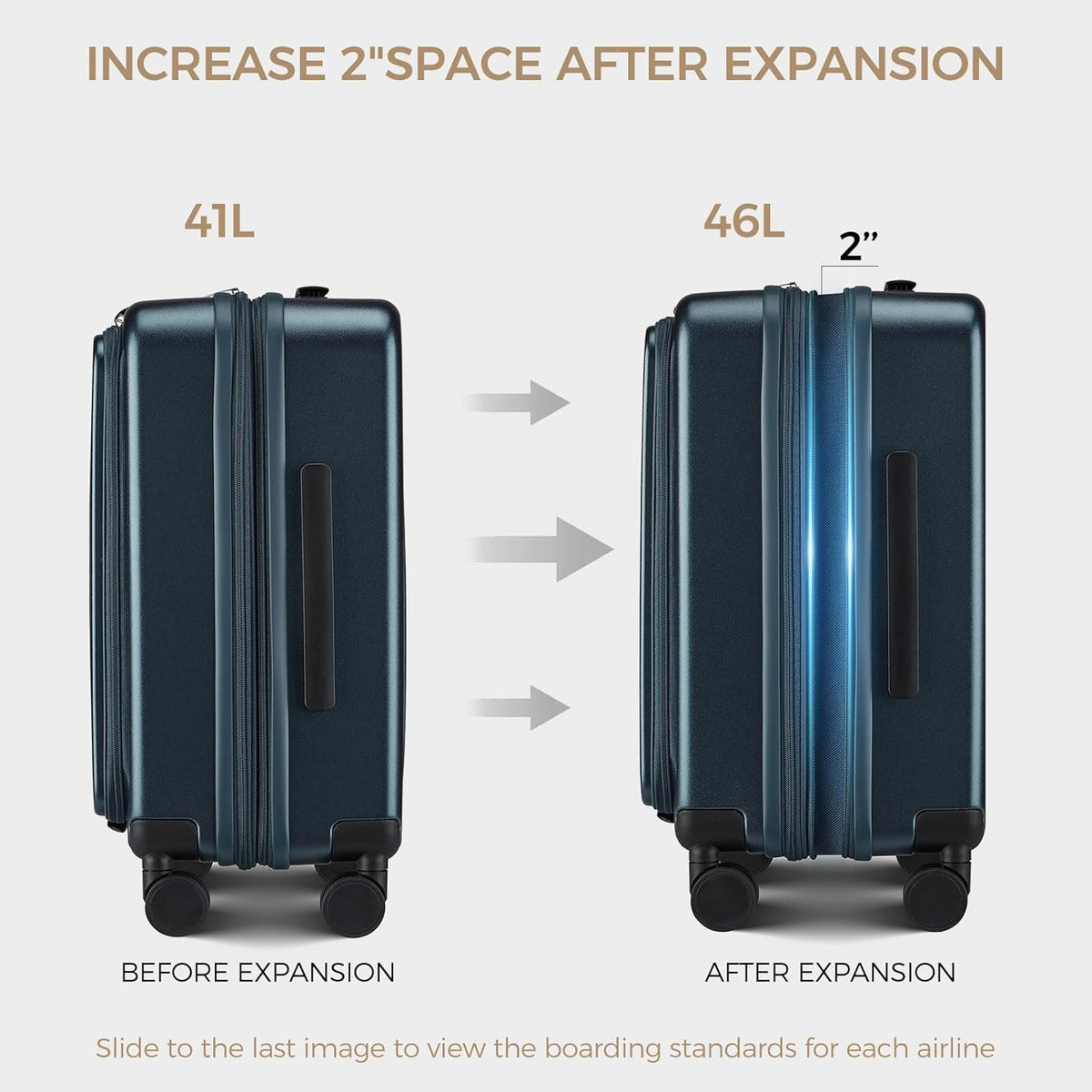 Carry on Luggage Top opening Suitcases, Expandable with Cup Holder and USB Charging Port,Lightweight with Front Pocket Rolling Suitcases with Spinner Wheels