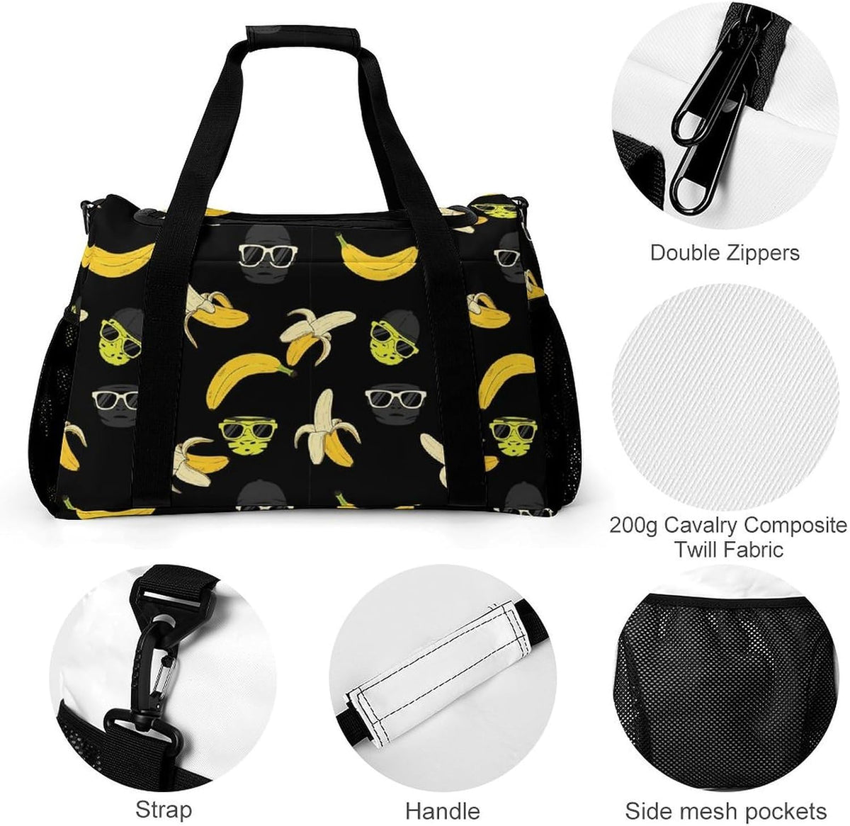 Duffel Bag for Weekend Travel and Gym Sports Overnight Spacious Design Adjustable Strap
