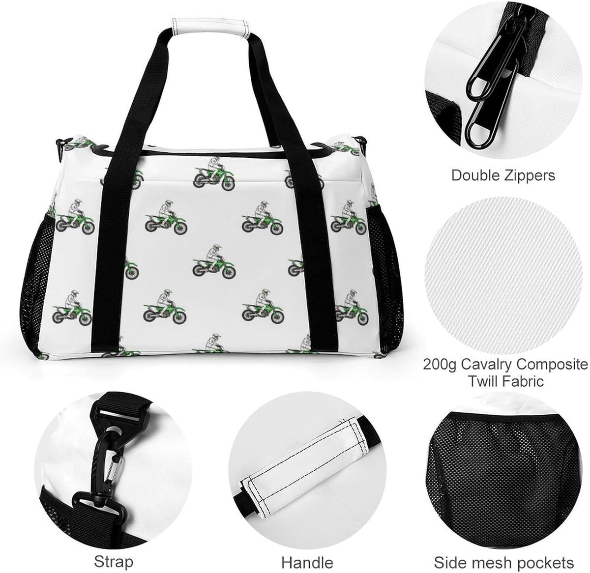 Duffel Bag for Weekend Travel and Gym Sports Overnight Spacious Design Adjustable Strap