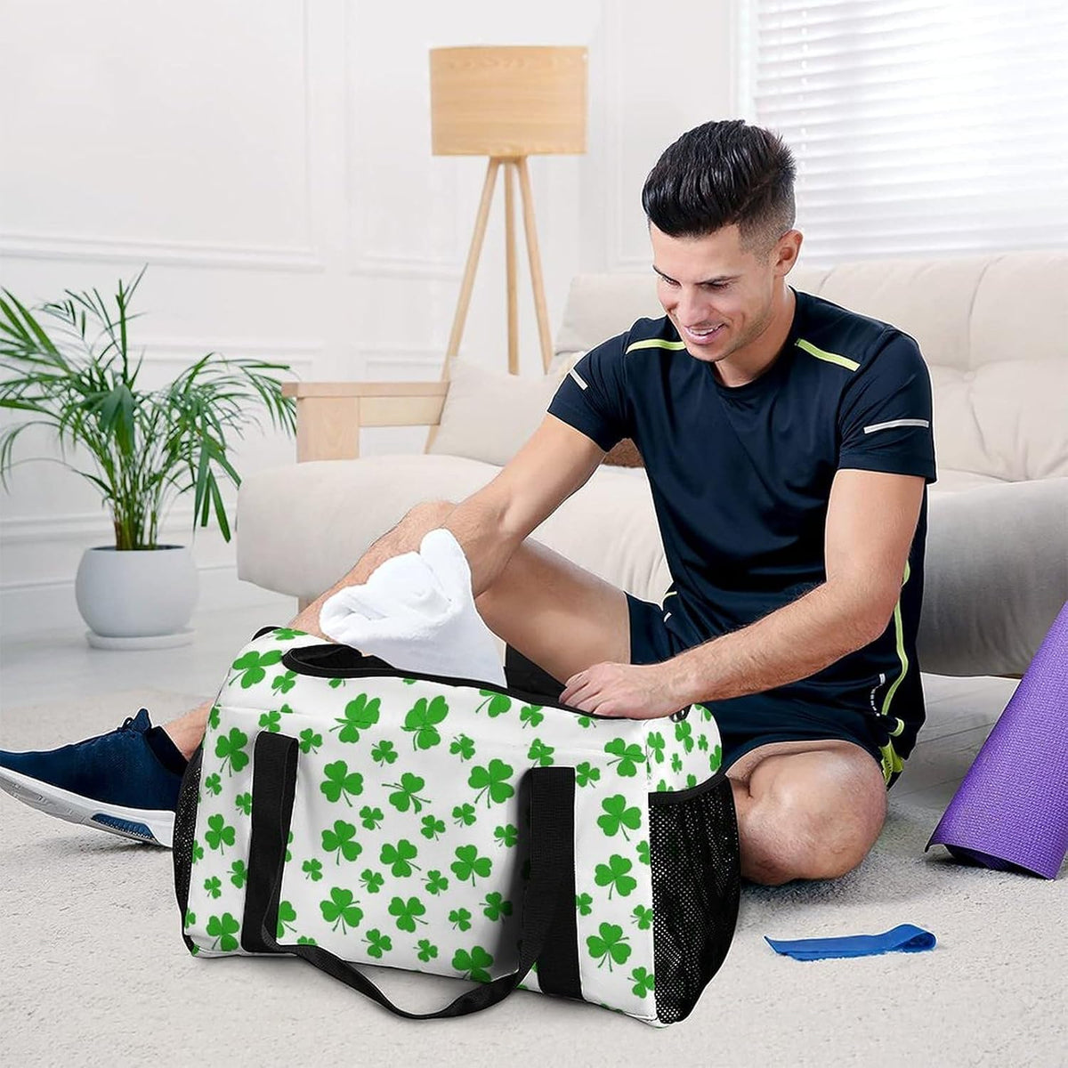 Duffel Bag for Weekend Travel and Gym Sports Overnight Spacious Design Adjustable Strap