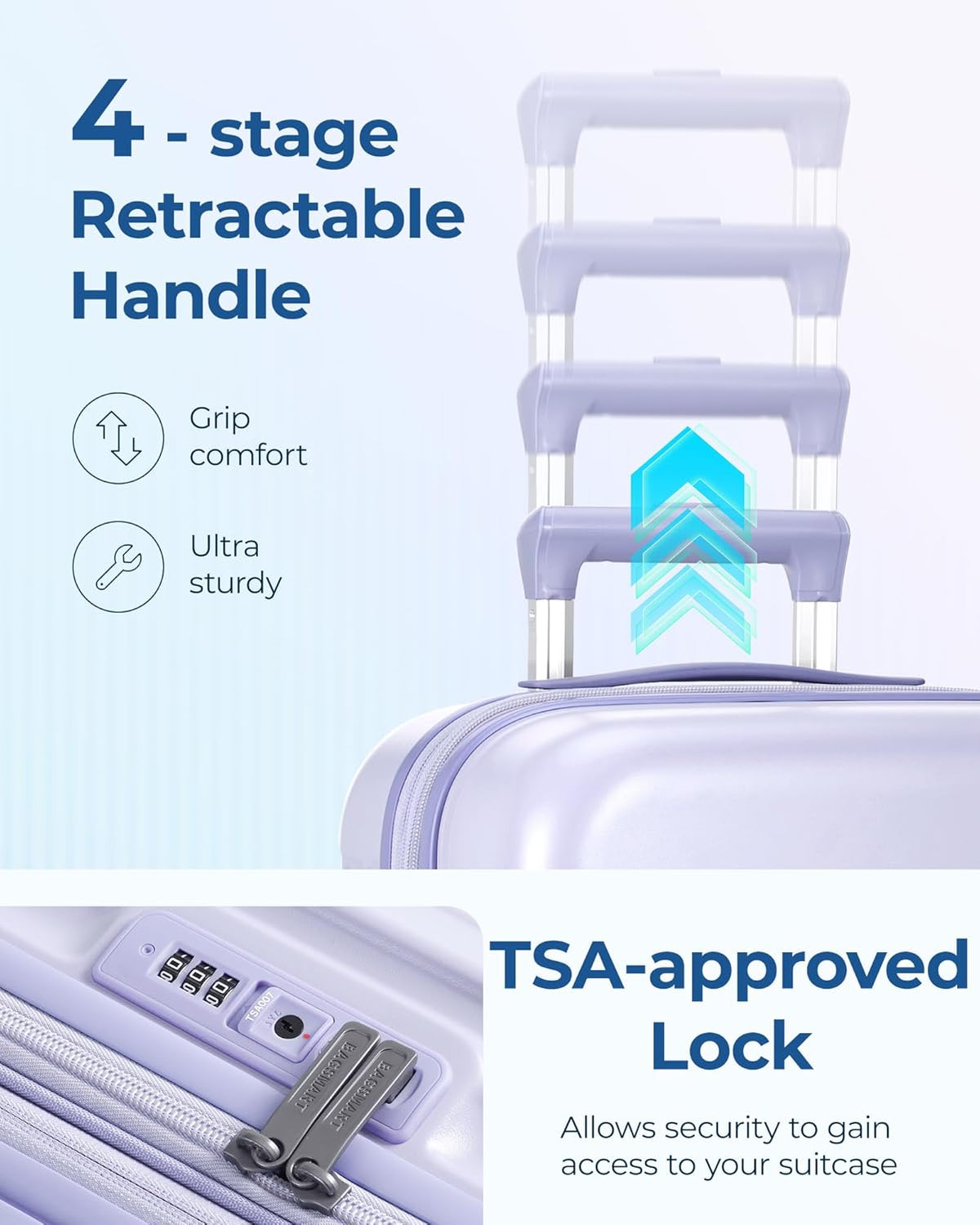 Hardside Expandable Luggage With Spinner Wheels, PC Lightweight Carry-On Luggage Airline Approved With TSA Lock, Durable Women Travel Suitcase Carry On 20 Inch, Beige