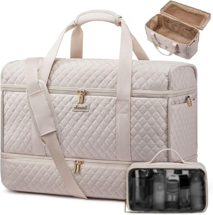 Large Travel Duffle Bag, Weekender Bags for Women With Shoe Compartment, Overnight Hospital Bag For Women Labor Delivery, Carry on Bag Personal Item Travel Bag, Yoga Gym Duffel Bag