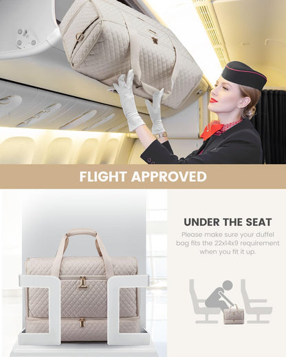 Large Travel Duffle Bag, Weekender Bags for Women With Shoe Compartment, Overnight Hospital Bag For Women Labor Delivery, Carry on Bag Personal Item Travel Bag, Yoga Gym Duffel Bag