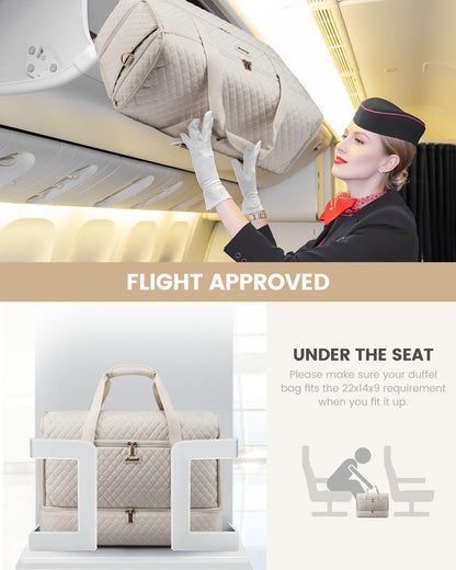 Large Travel Duffle Bag, Weekender Bags for Women With Shoe Compartment, Overnight Hospital Bag For Women Labor Delivery, Carry on Bag Personal Item Travel Bag, Yoga Gym Duffel Bag