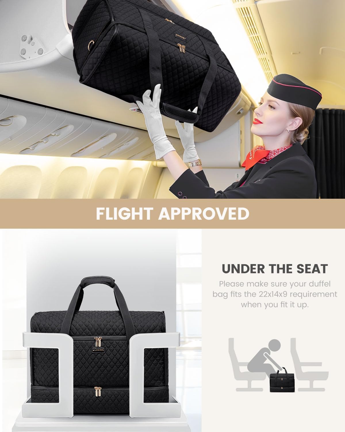 Large Travel Duffle Bag, Weekender Bags for Women With Shoe Compartment, Overnight Hospital Bag For Women Labor Delivery, Carry on Bag Personal Item Travel Bag, Yoga Gym Duffel Bag