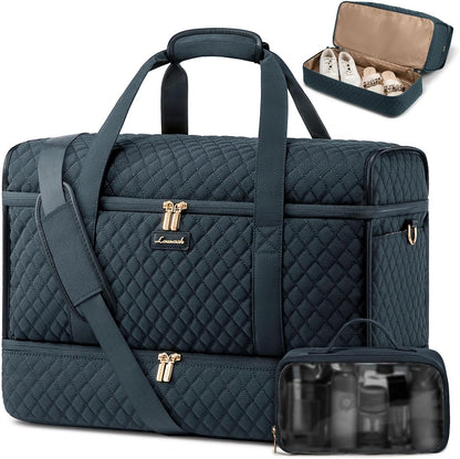 Large Travel Duffle Bag, Weekender Bags for Women With Shoe Compartment, Overnight Hospital Bag For Women Labor Delivery, Carry on Bag Personal Item Travel Bag, Yoga Gym Duffel Bag