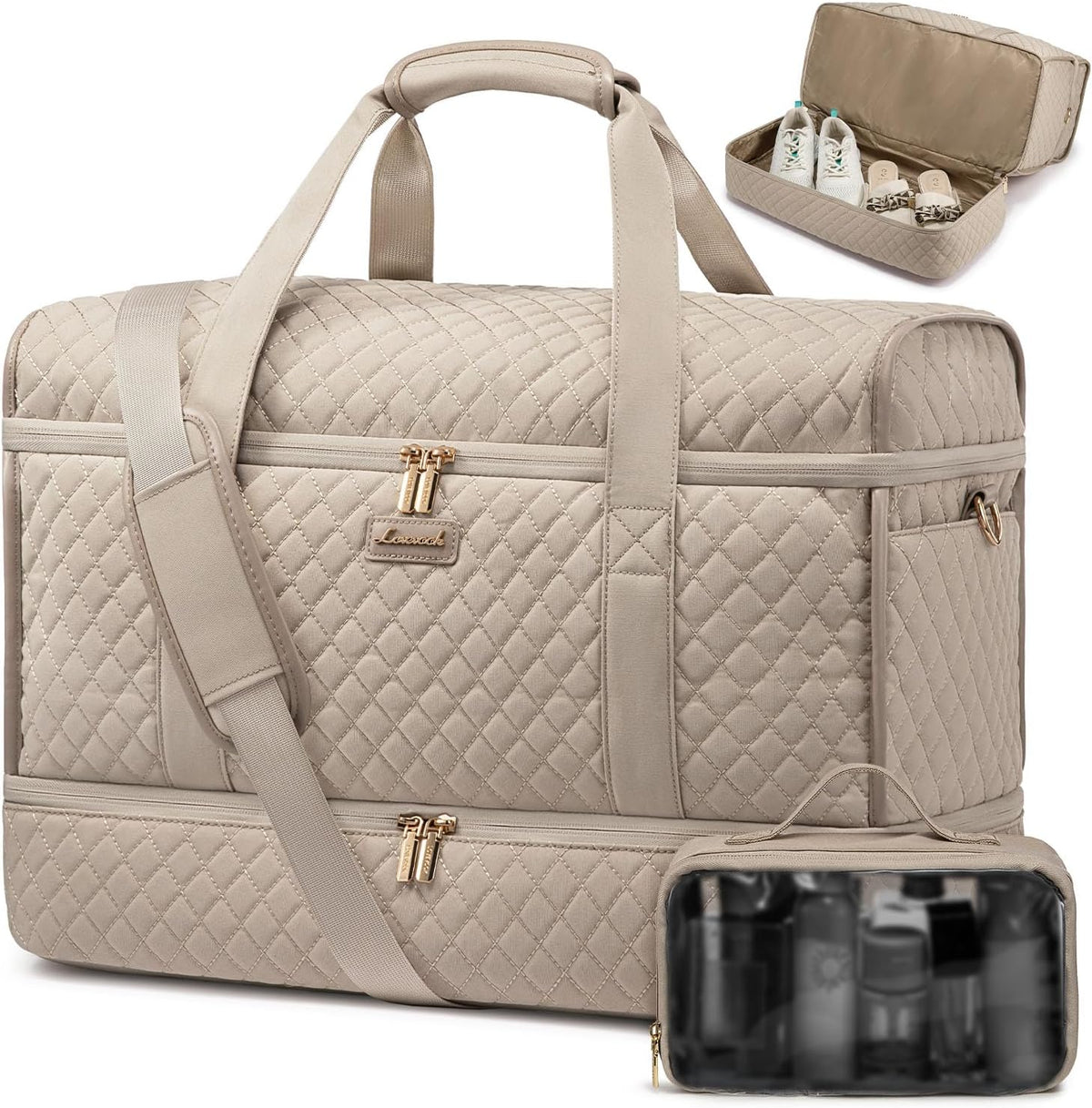 Large Travel Duffle Bag, Weekender Bags for Women With Shoe Compartment, Overnight Hospital Bag For Women Labor Delivery, Carry on Bag Personal Item Travel Bag, Yoga Gym Duffel Bag