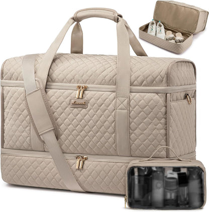 Large Travel Duffle Bag, Weekender Bags for Women With Shoe Compartment, Overnight Hospital Bag For Women Labor Delivery, Carry on Bag Personal Item Travel Bag, Yoga Gym Duffel Bag