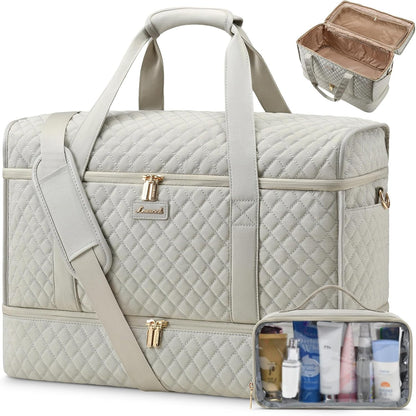 Large Travel Duffle Bag, Weekender Bags for Women With Shoe Compartment, Overnight Hospital Bag For Women Labor Delivery, Carry on Bag Personal Item Travel Bag, Yoga Gym Duffel Bag