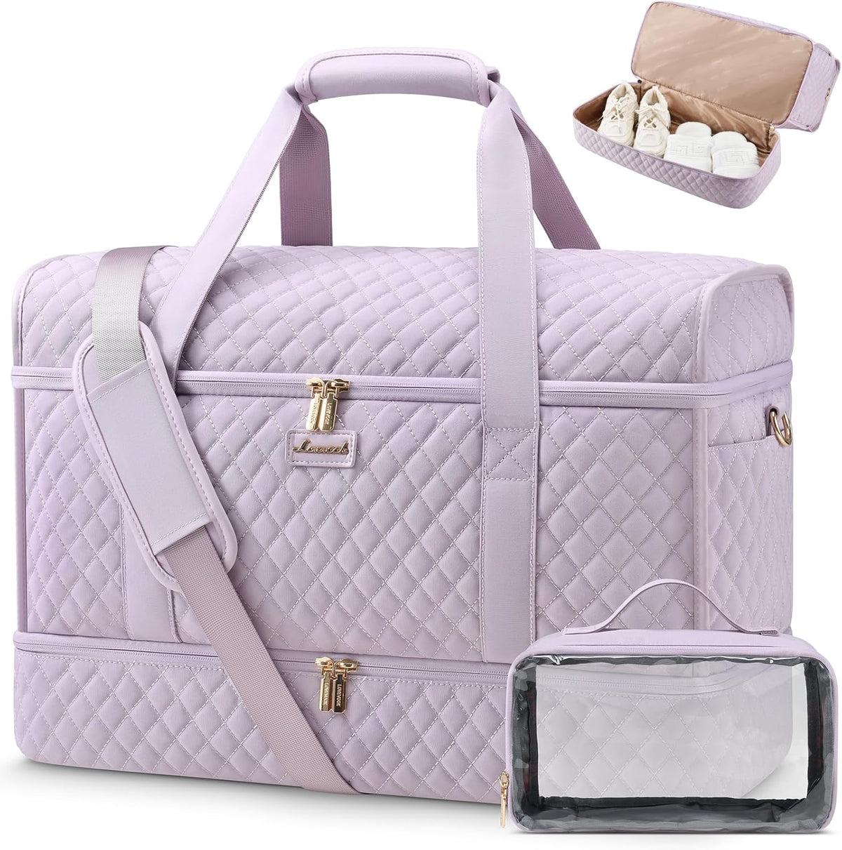 Large Travel Duffle Bag, Weekender Bags for Women With Shoe Compartment, Overnight Hospital Bag For Women Labor Delivery, Carry on Bag Personal Item Travel Bag, Yoga Gym Duffel Bag