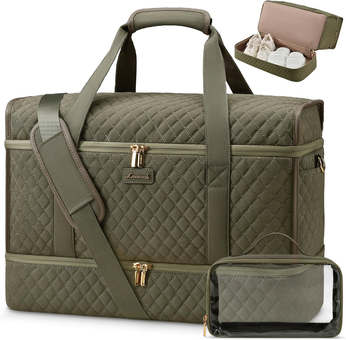 Large Travel Duffle Bag, Weekender Bags for Women With Shoe Compartment, Overnight Hospital Bag For Women Labor Delivery, Carry on Bag Personal Item Travel Bag, Yoga Gym Duffel Bag