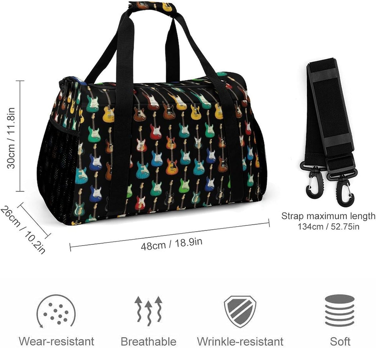 Packable Lightweight Travel Duffel Tote Bag Carry On Overnight Weekender Bag for Women Luggage