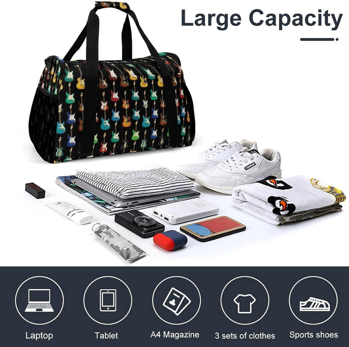 Packable Lightweight Travel Duffel Tote Bag Carry On Overnight Weekender Bag for Women Luggage