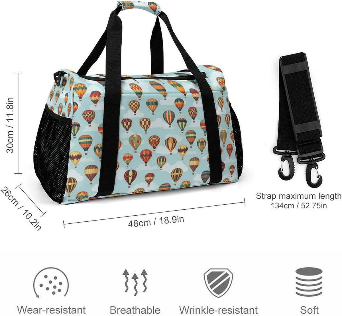 Packable Lightweight Travel Duffel Tote Bag Carry On Overnight Weekender Bag for Women Luggage