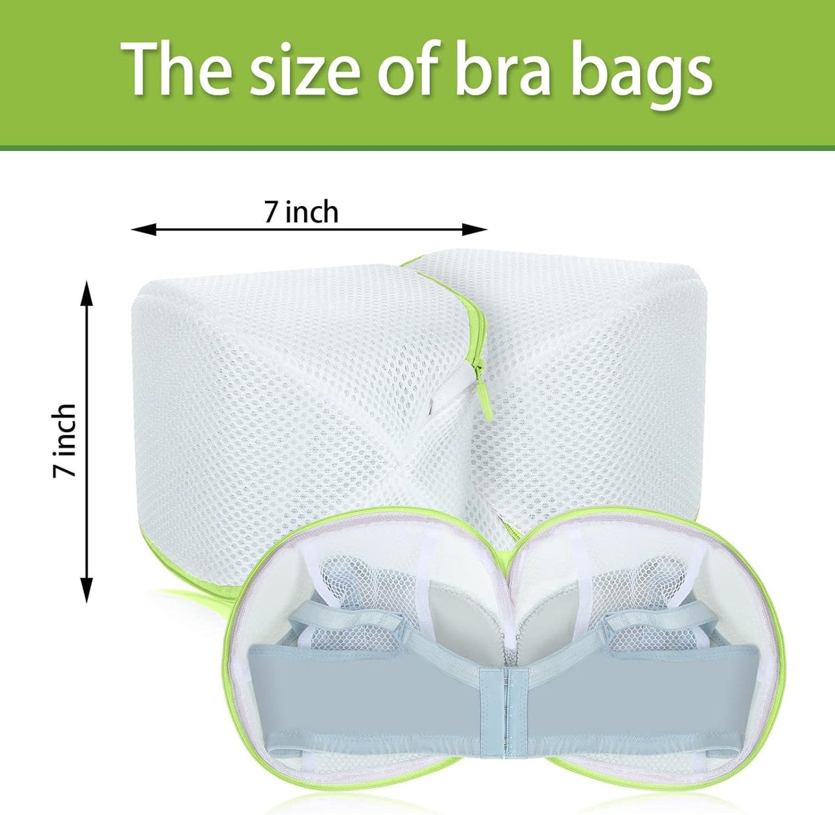 6 Pieces Bra Washing Bag for Laundry Mesh Wash Lingerie Underwear Brassiere Washing Bags with Zipper for Women Laundry Storage(7.87 Inch,Pink)