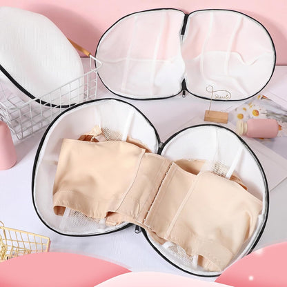6 Pieces Bra Washing Bag for Laundry Mesh Wash Lingerie Underwear Brassiere Washing Bags with Zipper for Women Laundry Storage(7.87 Inch,Pink)