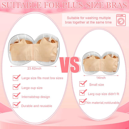 6 Pieces Bra Washing Bag for Laundry Mesh Wash Lingerie Underwear Brassiere Washing Bags with Zipper for Women Laundry Storage(7.87 Inch,Pink)