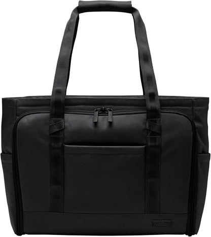 Halfday Convertible Garment Tote: 2-in-1 Travel Tote & Garment Bag, Carry-on for 1-2 Day Trips (16” Laptop Pocket, Shoe Compartments, Trolley Sleeve), Water-Resistant Ballistic Nylon, Jet