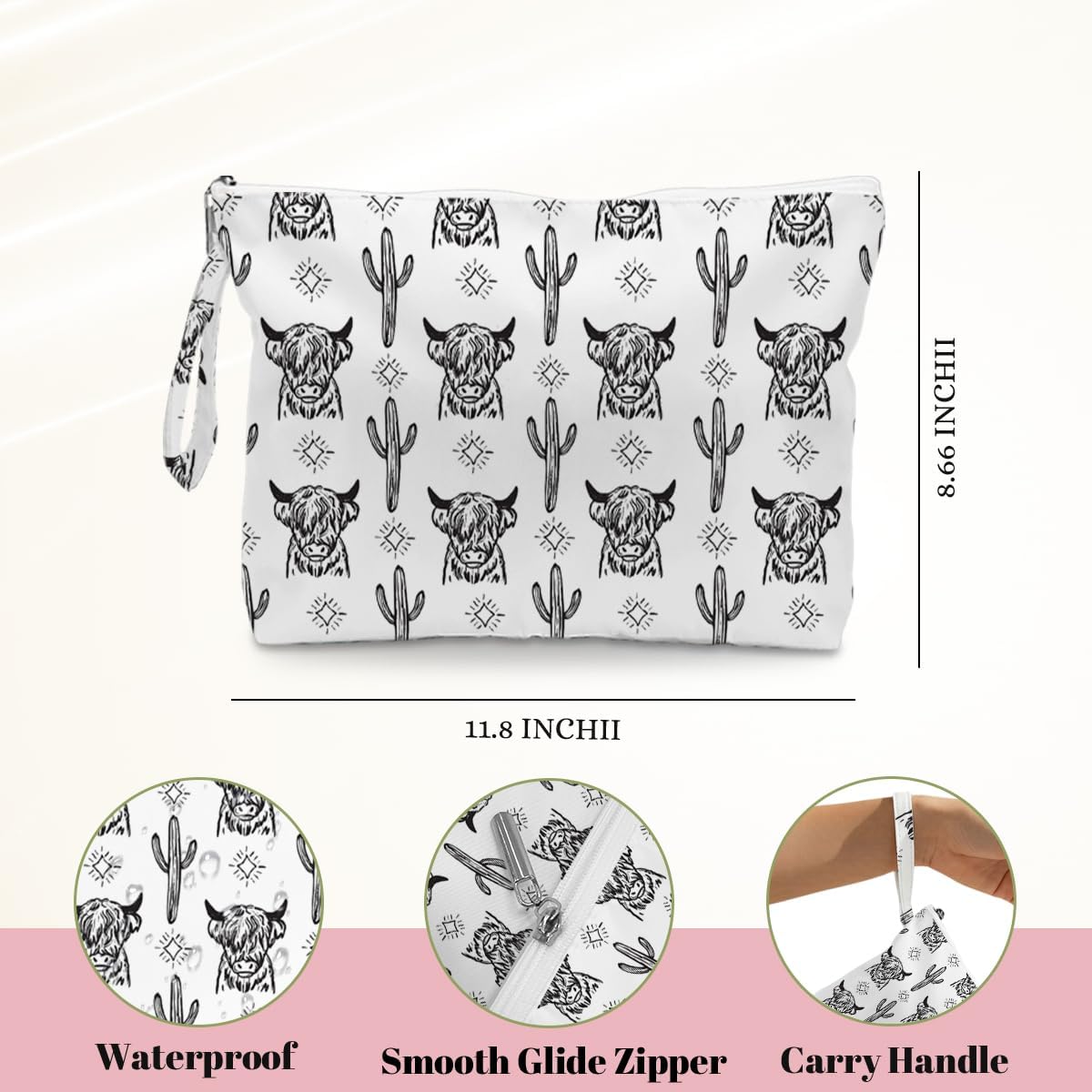 Tote Bag & Wet Bag Set 2PCS, Waterproof Travel Beach Gym Pool Organizer, Multi-use Storage Bag