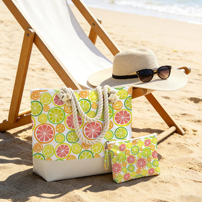 Tote Bag & Wet Bag Set 2PCS, Waterproof Travel Beach Gym Pool Organizer, Multi-use Storage Bag