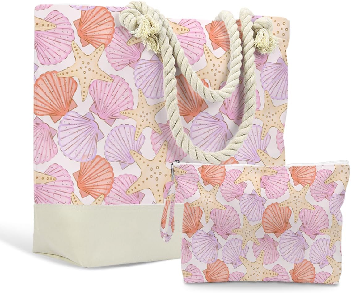 Tote Bag & Wet Bag Set 2PCS, Waterproof Travel Beach Gym Pool Organizer, Multi-use Storage Bag