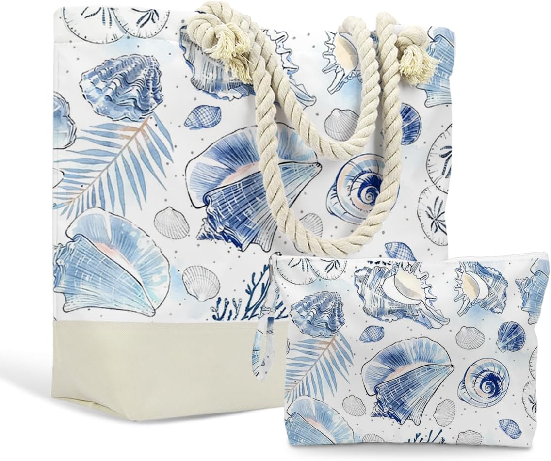 Tote Bag & Wet Bag Set 2PCS, Waterproof Travel Beach Gym Pool Organizer, Multi-use Storage Bag