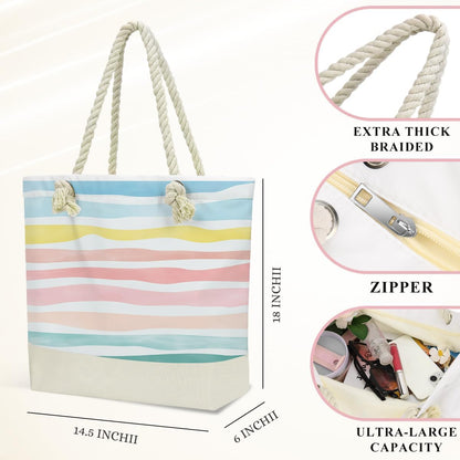 Tote Bag & Wet Bag Set 2PCS, Waterproof Travel Beach Gym Pool Organizer, Multi-use Storage Bag