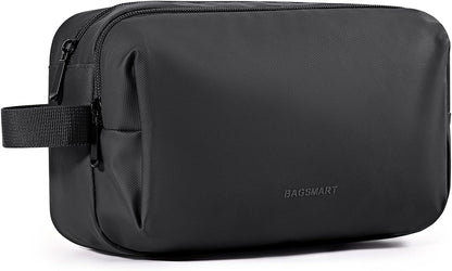 Toiletry Bag for Men, Travel Toiletry Organizer Dopp Kit Water-resistant Shaving Bag for Toiletries Accessories, Door Room Essentials, Black-medium