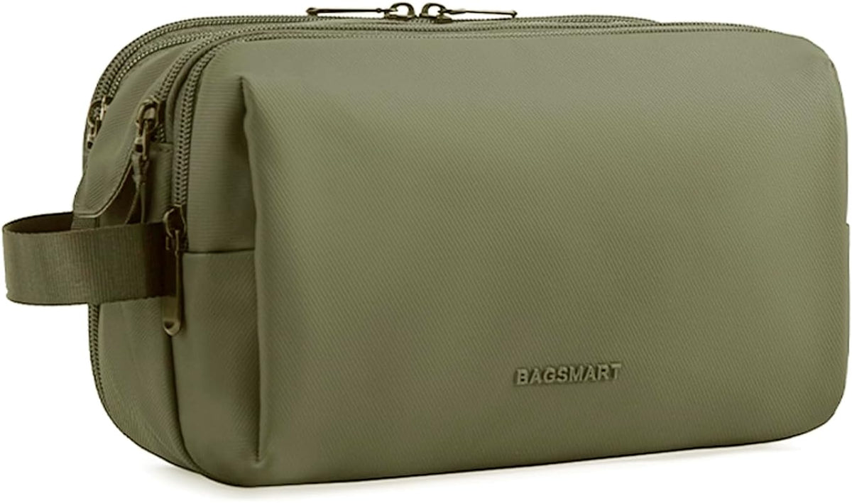 Toiletry Bag for Men, Travel Toiletry Organizer Dopp Kit Water-resistant Shaving Bag for Toiletries Accessories, Door Room Essentials, Black-medium