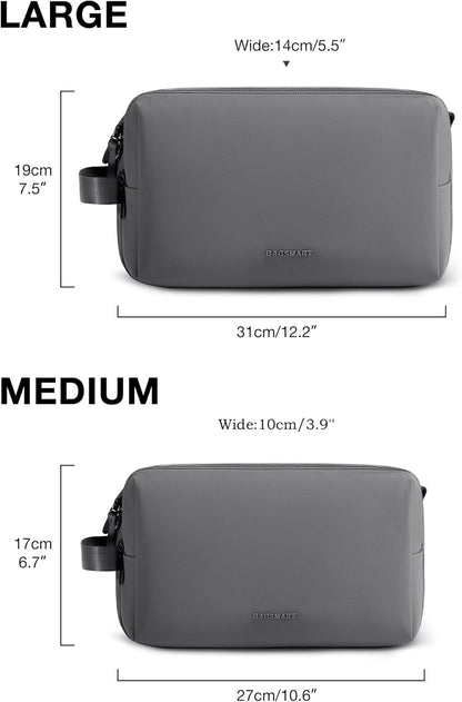 Toiletry Bag for Men, Travel Toiletry Organizer Dopp Kit Water-resistant Shaving Bag for Toiletries Accessories, Door Room Essentials, Black-medium